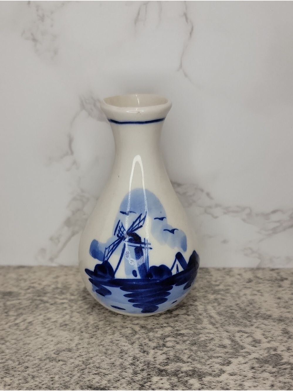 Vintage Mini Delft blue inspired Vase